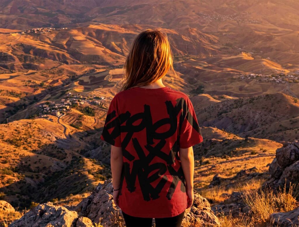kurmanci typography tshirt